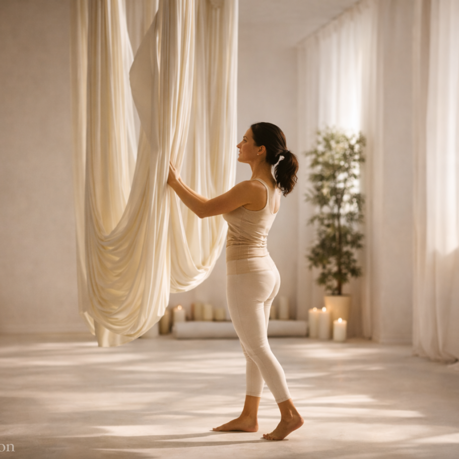 Aerial Yoga, Entspannung für Unternehmerinnen